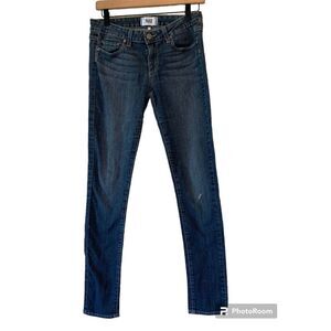 Paige SZ 28 Verdugo Ankle Jeans Low-Rise Stretch 5-Pocket Zip-Fly Dark Wash Blue